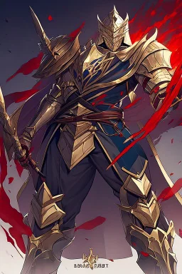 Slim Armored Male Blood Knight Elf by anime style