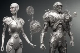 Mechanical MAN and woman rose