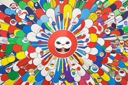 round pop art cloud by Takashi Murakami