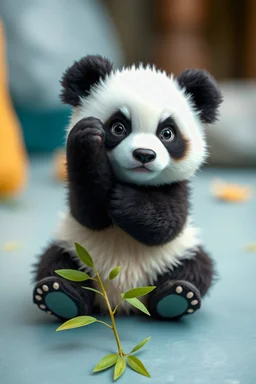 gambarkan saya seekor panda yang lucu