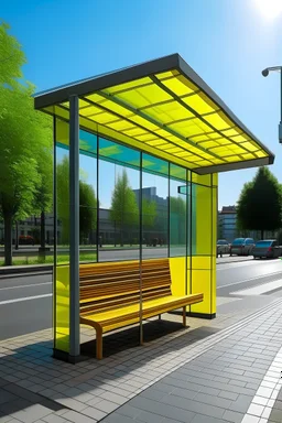 Parada de bus moderno, ecologico, sustentable y que proteja de los rayos solares