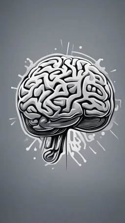 Icone, Art, Logo, Brain brain upgrade lines