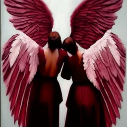 angels with burgundy wings