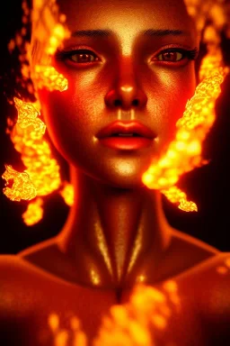 portrait of beautiful girl set in fire, cinematic lighting, photorealistic, realistic, detailed, volumetric light and shadow, hyper HD, octane render, unreal engine 5 insanely detailed and intricate, hypermaximalist, elegant, ornate, hyper-realistic, super detailed --v 4