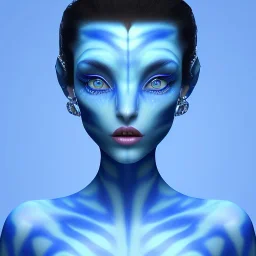 Blue Wearing make up avatar pandora