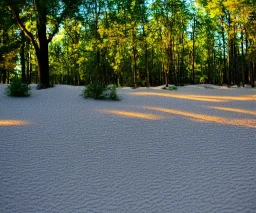 Sand, trees, stones