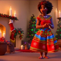 christmas ambience, african, kente, clothing, african patterns, thread, embroidery, cinema 4d render, high detail