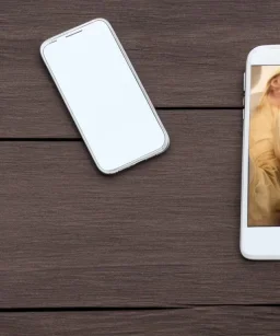 ghost coming out of a cellphone on a table