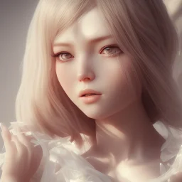 portrait only hitomi tanaka, white dress, 8k, highly realistic, octane render,