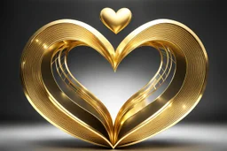 a clony of golden heart sighn rotating