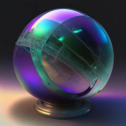 iridescent mechanic globe