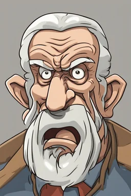 a cartoon angry old guy