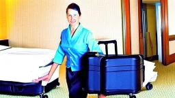 suspicious hotel housekeeping stealing someone's baggage