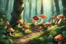 how tasty these mushrooms are " we are now all dancing all the way to the village: We are laughing loud and loving nature and animals. This is a so great adventure for a ranger: being the Lover of the forest!