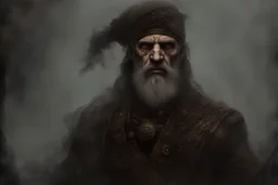 KRATOS, beautiful and highly detailed face, meticulously detailed, strange witch; ethereal fantasy hyperdetailed mist, maximalist matte painting, polished, realistic oil painting; Victorian era portrait painting, old fashioned, vintage, antique, beautiful, bleak environment, gothic, spooky, eldritch, 16k