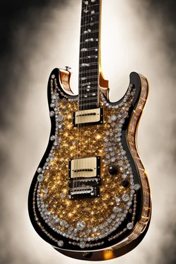 Electric Guitar made of luxury Cyristal diamonds