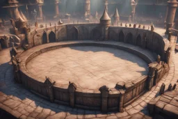 fantasy medieval fighting arena close up