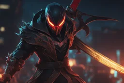 Pyke venom in 8k solo leveling shadow artstyle, pirate them, mask, close picture, sea, neon lights, intricate details, highly detailed, high details, detailed portrait, masterpiece,ultra detailed, ultra quality