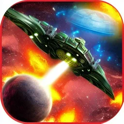 alien starships battle in space