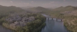 city on a karstic spur by a river
