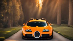 UFO body kit BUgatti Veyron mansory ,rear view, desktop wallpaper, 4K, Cinematic