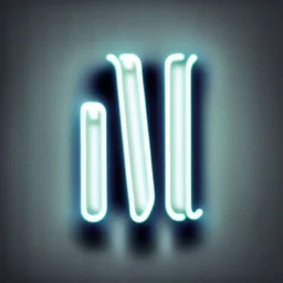 letter M, neon bulbs