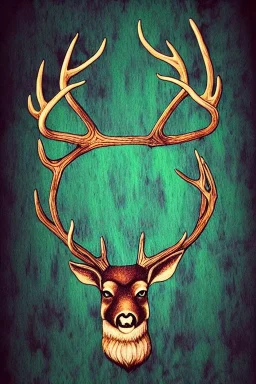 deer god viking deep forest mystic wood color dream