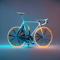 minimalistic bicycle digital art. Futuristic