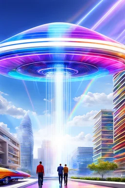 Ufo rainbow, futuriste ultra moderne,stairway to heaven,crystal city