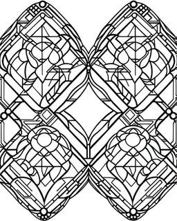 outline art for bold and easy coloring pages with A very simple and super minimal design featuring a beautifulegyptian geometric pattern., white background, sketch style, fully body, only use outline, cartoon style, clean line art, white background, no shadows and clear and well outlined