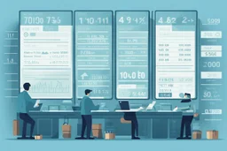 Market Hours and Trading Sessions, flat light blue style
