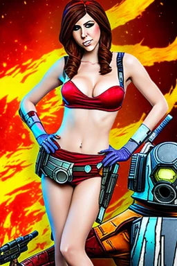 Lauren Phillips cosplaying as Lilith from Borderlands