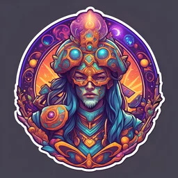 Jadelong Tactician in sticker DMT art style