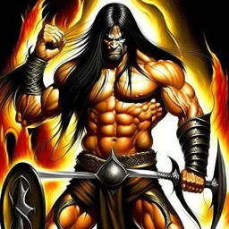 a strong men with sword ((manowar album)) no colors