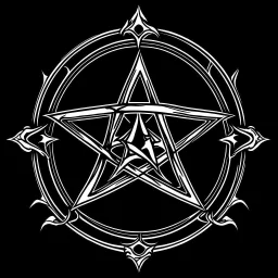 A draw of a pentagram inverted