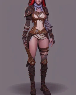 d&d character female cleric cheery armor