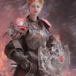 smooth hyper realistic, beautiful Japanese burning lava knight robot in crown, pale colors, dark cosmos background, extremely sharp detail, finely tuned detail, ultra high definition, 8 k, unreal engine 5, ultra sharp focus, accurate sword wings, positive smile, lot of details, fit within portrait, Ambiance winter, perfect composition, perfect hair, perfect hands, finger up gestures