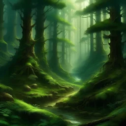 bosque salido de un libro de fantasia