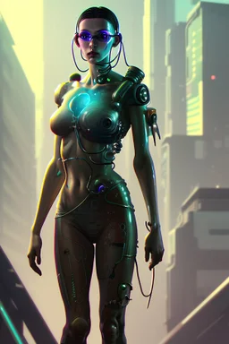 a cyberpunk biopunk woman