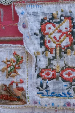 cross-stitch embroidery, Bosa, Sardegna