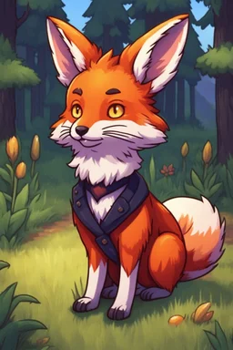 a hybrid of a fox and a rabbit, stardew valley style