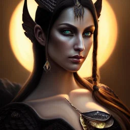 ultra detailed fullbody Portrait in oil on canvas of beautiful female DemonHunter with Skyrim Blades Armor ,extremely detailed digital painting, extremely detailed face,crystal clear Big eyes, mystical colors ,perfectly centered image, perfect composition,rim light, beautiful lighting,8k, stunning scene,extremely sharp detail,finely tuned detail, ultra high definition raytracing, in the style of Simon Bisley and Frank Frazetta and robert e howard and Hyun Suk Lee and Ken Kelley