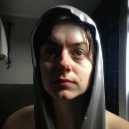 person, just after shower