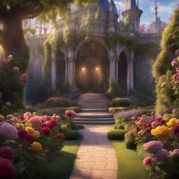 The garden from the film “Beauty and the Beast”