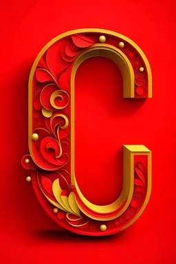 Create A fancy 2D Red Letter G