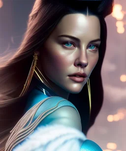 a fancy portrait of Liv Tyler as Avatar (movie) by Greg Rutkowski, Sung Choi, Mitchell Mohrhauser, Maciej Kuciara, Johnson Ting, Maxim Verehin, Peter Konig, 8k photorealistic, cinematic lighting, HD, high details, dramatic, atmosphereric, trending on artstation