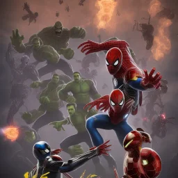 Homem-Aranha Marvel fighting against Venom