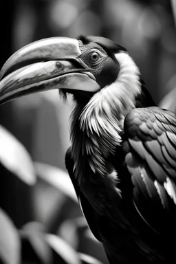 full hornbill fly black and white