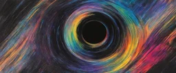 colorful, rainbow, A visually striking and abstract representation of the void and a black hole, utilizing dark hues and dynamic shapes to evoke the enigmatic and powerful aspects of cosmic emptiness, (visually striking abstract representation:1.4), (the void and black hole:1.5), (dark hues and dynamic shapes:1.3), (expressive and cosmic ambiance:1.2), drawing inspiration from abstract interpretations of the cosmic void and black hole phenomena