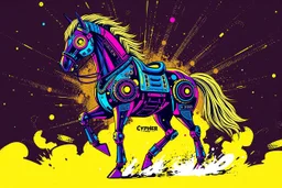 pop art pixels 1000 images cypher punk robot horse